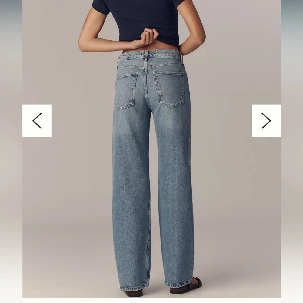Agolde Light Blue Straight Leg Jeans - Picture 2 of 7